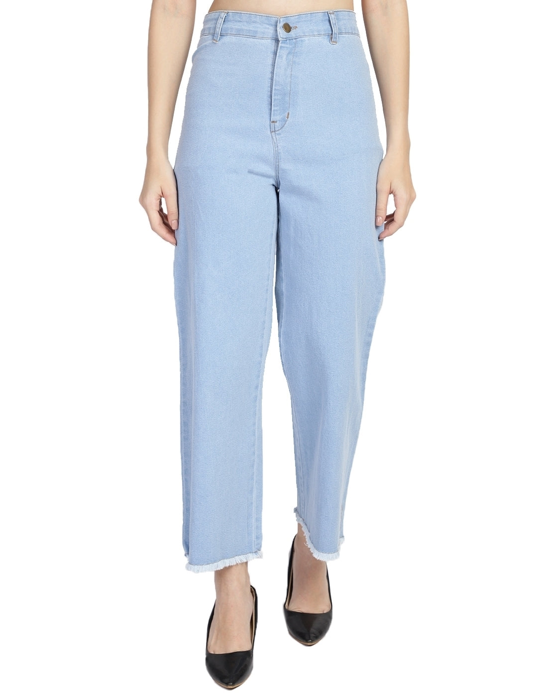 Women Straight Fit Light Blue Jeans