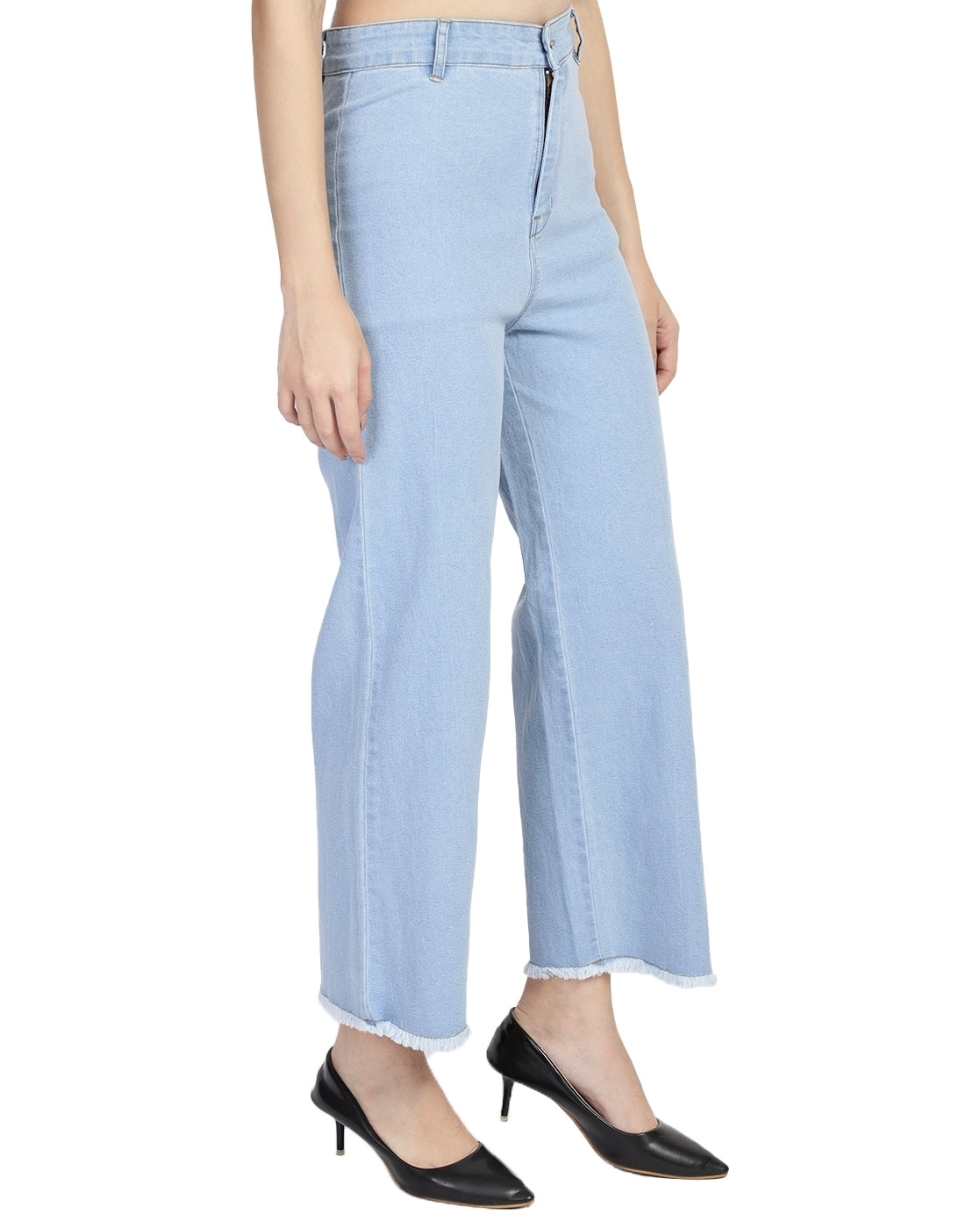Women Straight Fit Light Blue Jeans