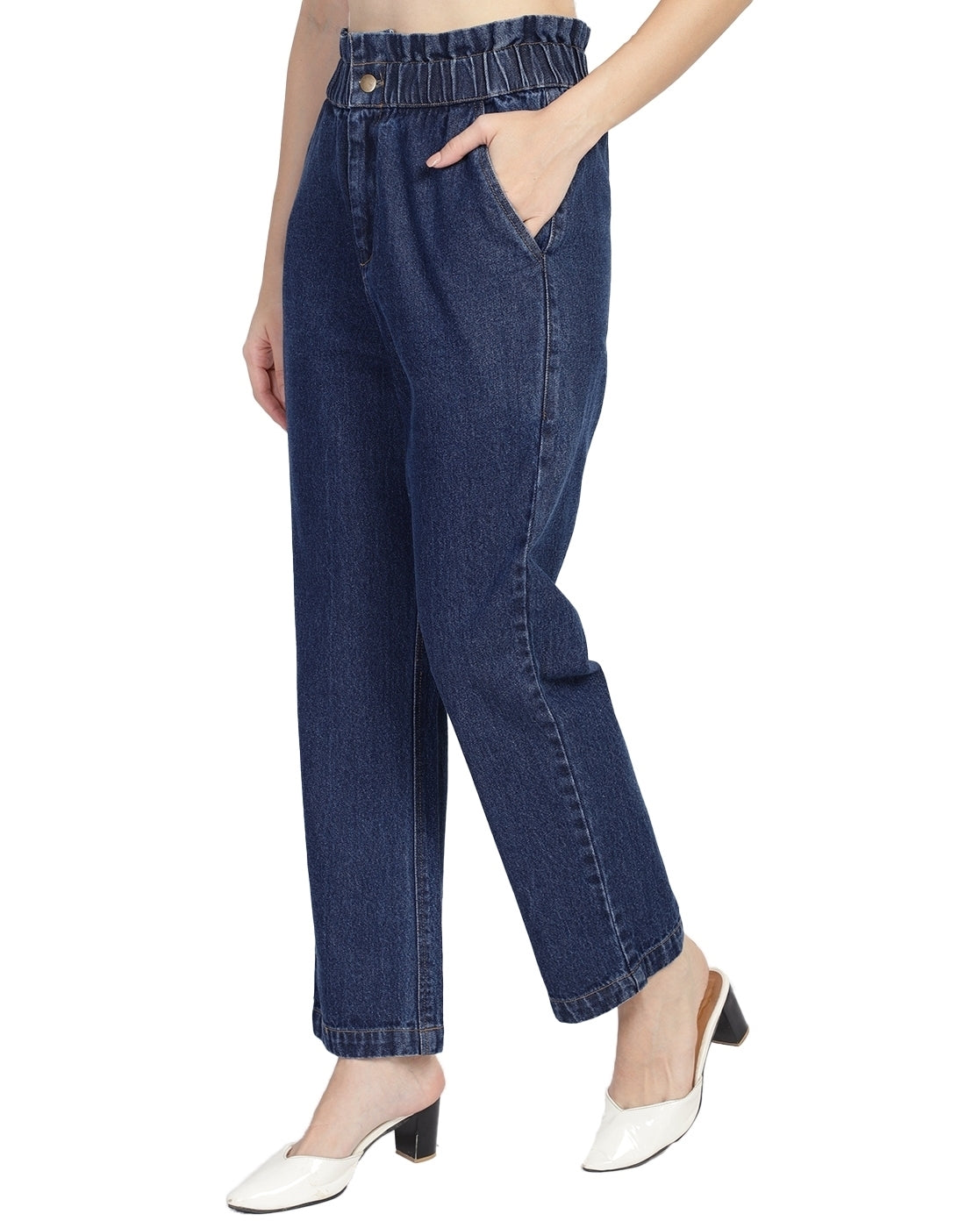 Women Regular High Rise Blue Jeans