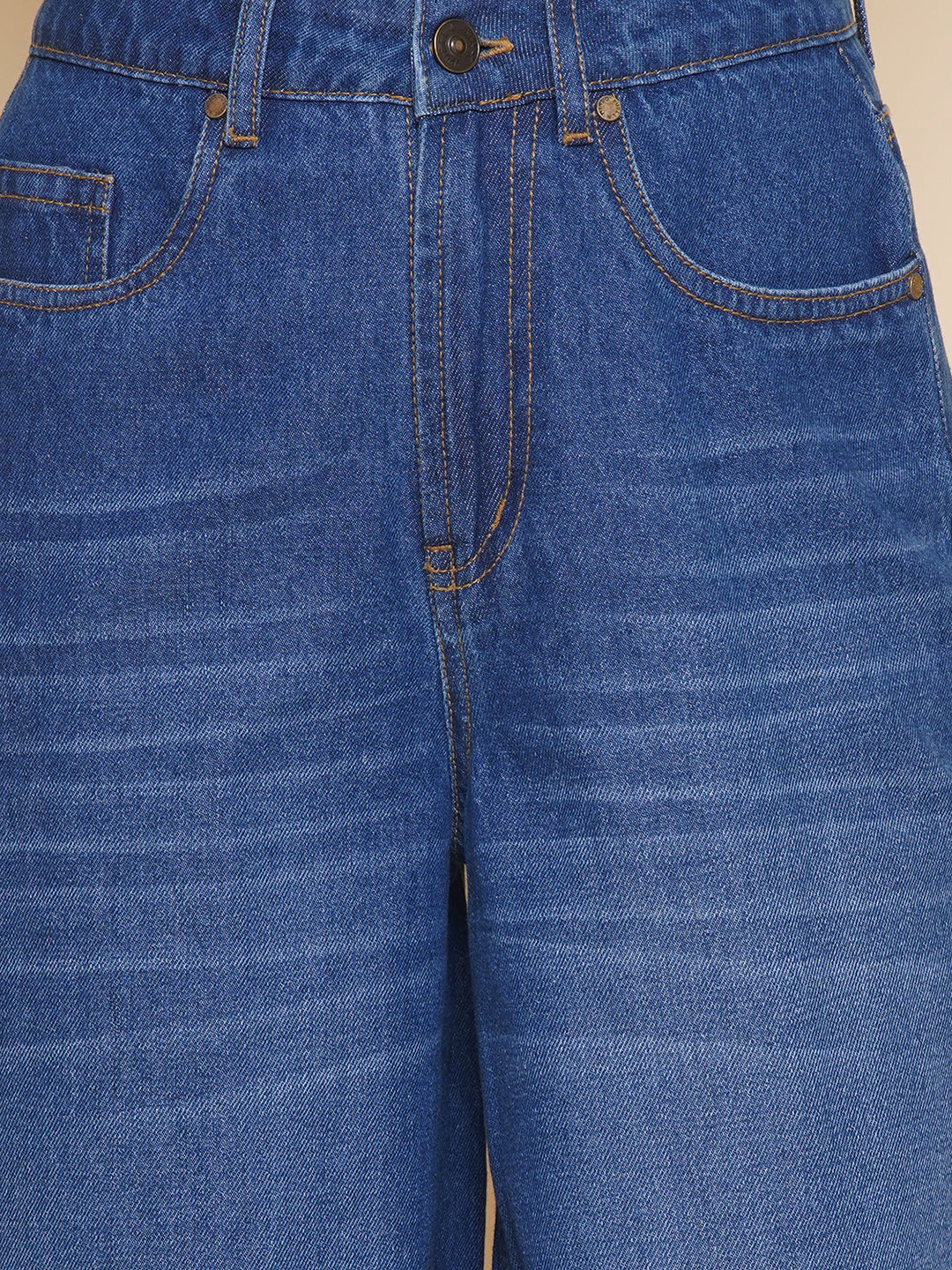 Women Wid Leg Jeans in Blue