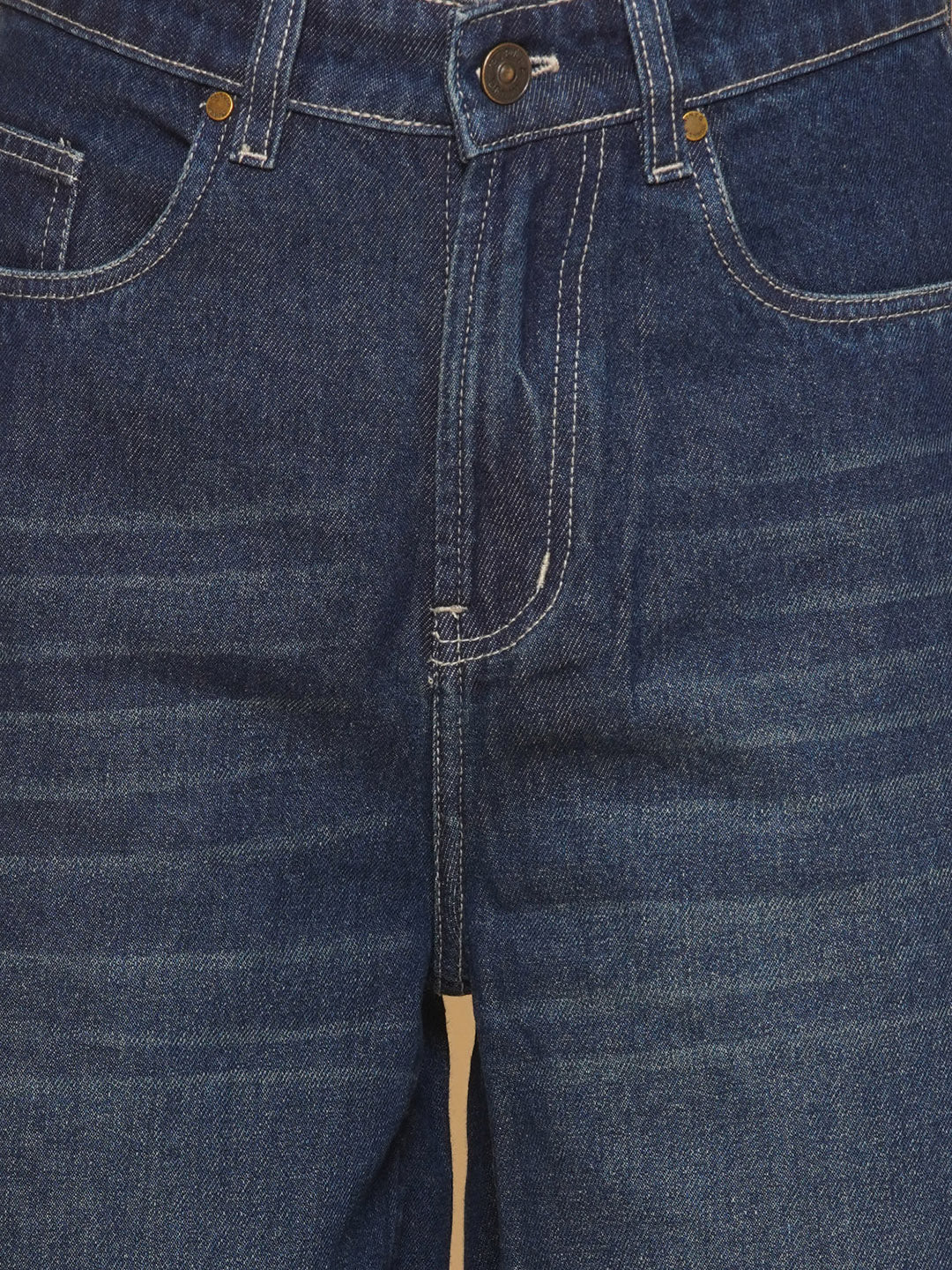 Women Wid Leg Jeans in Dark Blue