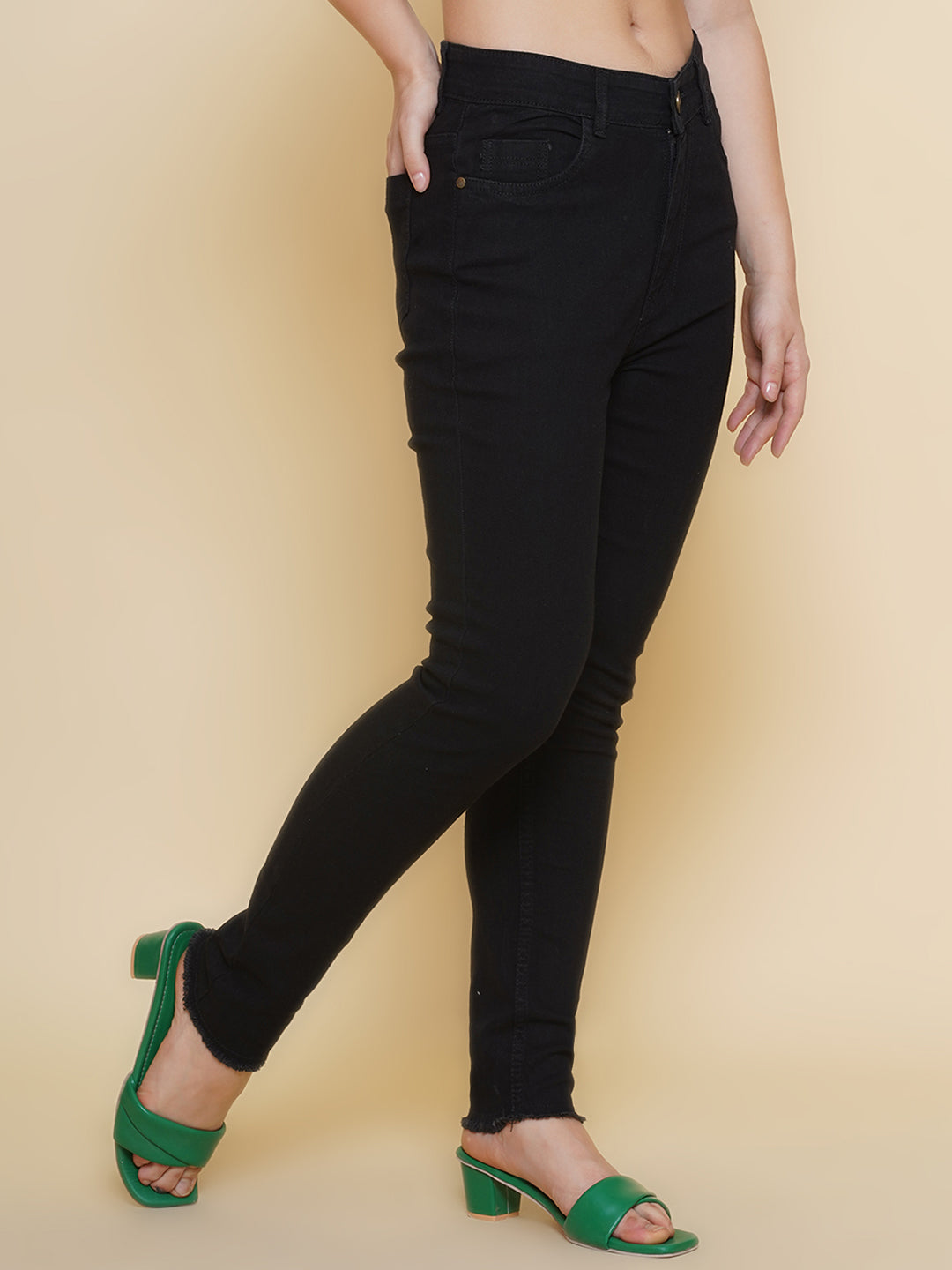 Women Regular High Rise Dark Blue Jeans