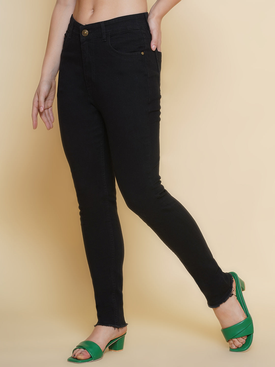 Women Regular High Rise Dark Blue Jeans