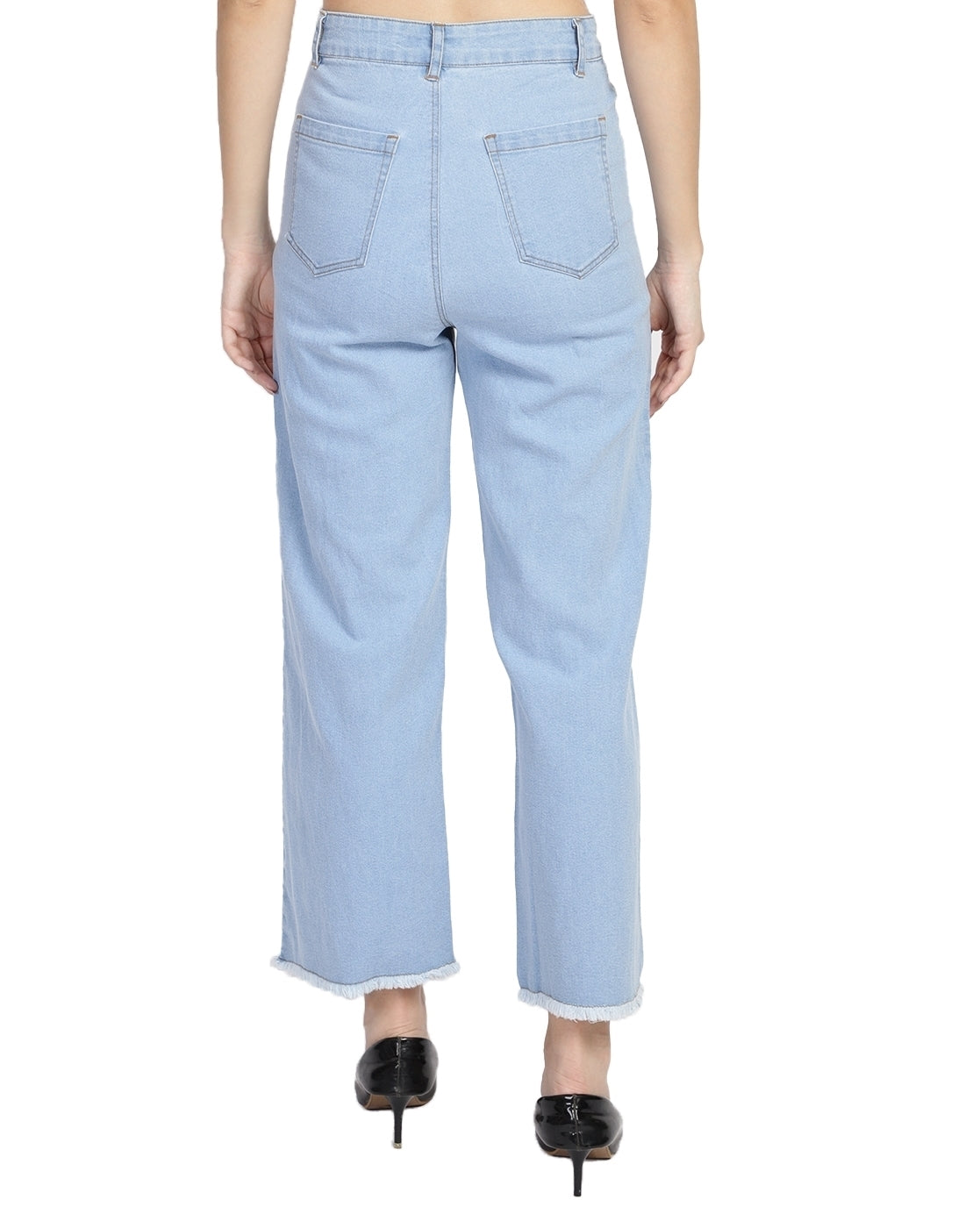 Women Straight Fit Light Blue Jeans