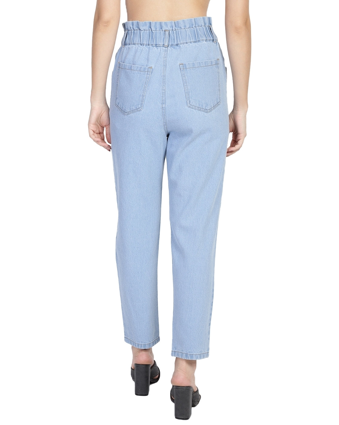 Women Regular High Rise Light Blue Jeans