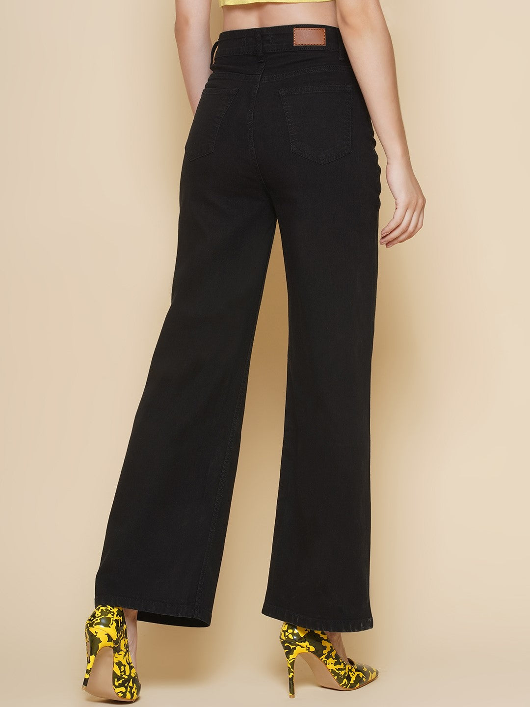 Women Regular High Rise Black Jeans