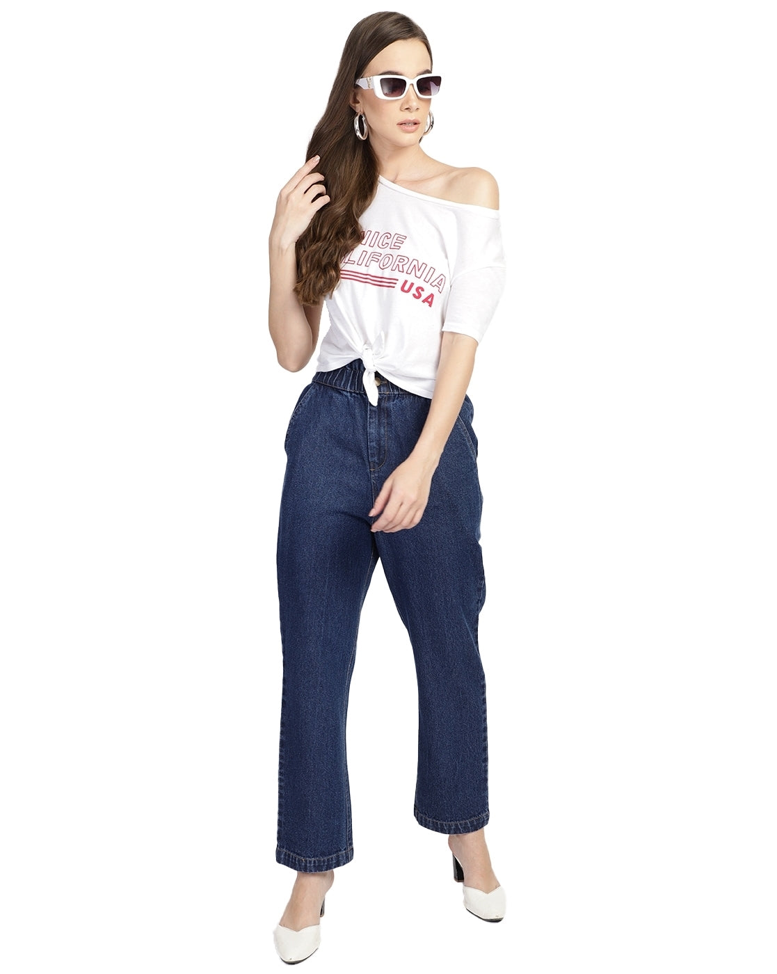 Women Regular High Rise Blue Jeans