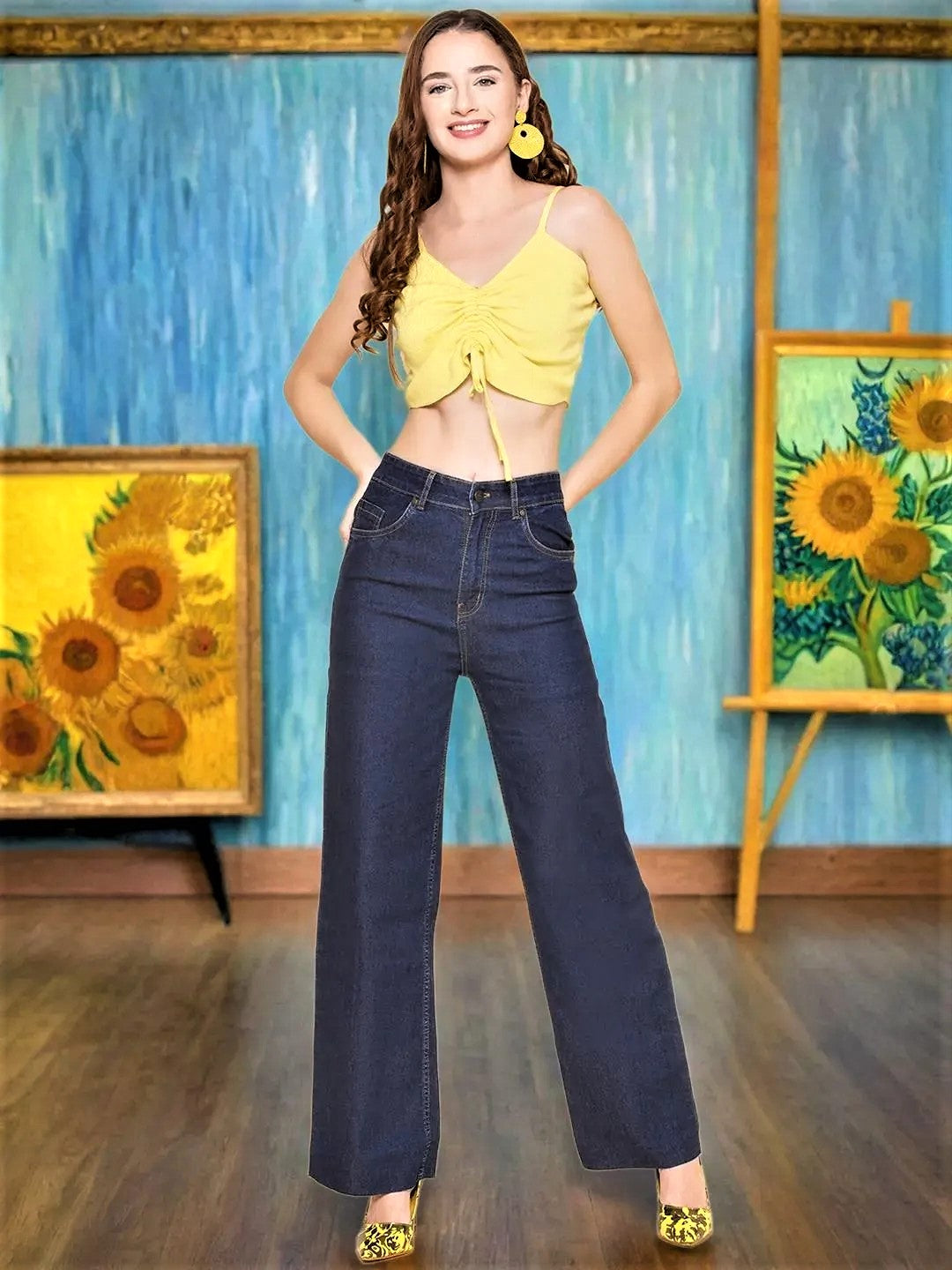 Women's Regular High Rise Blue Jeans