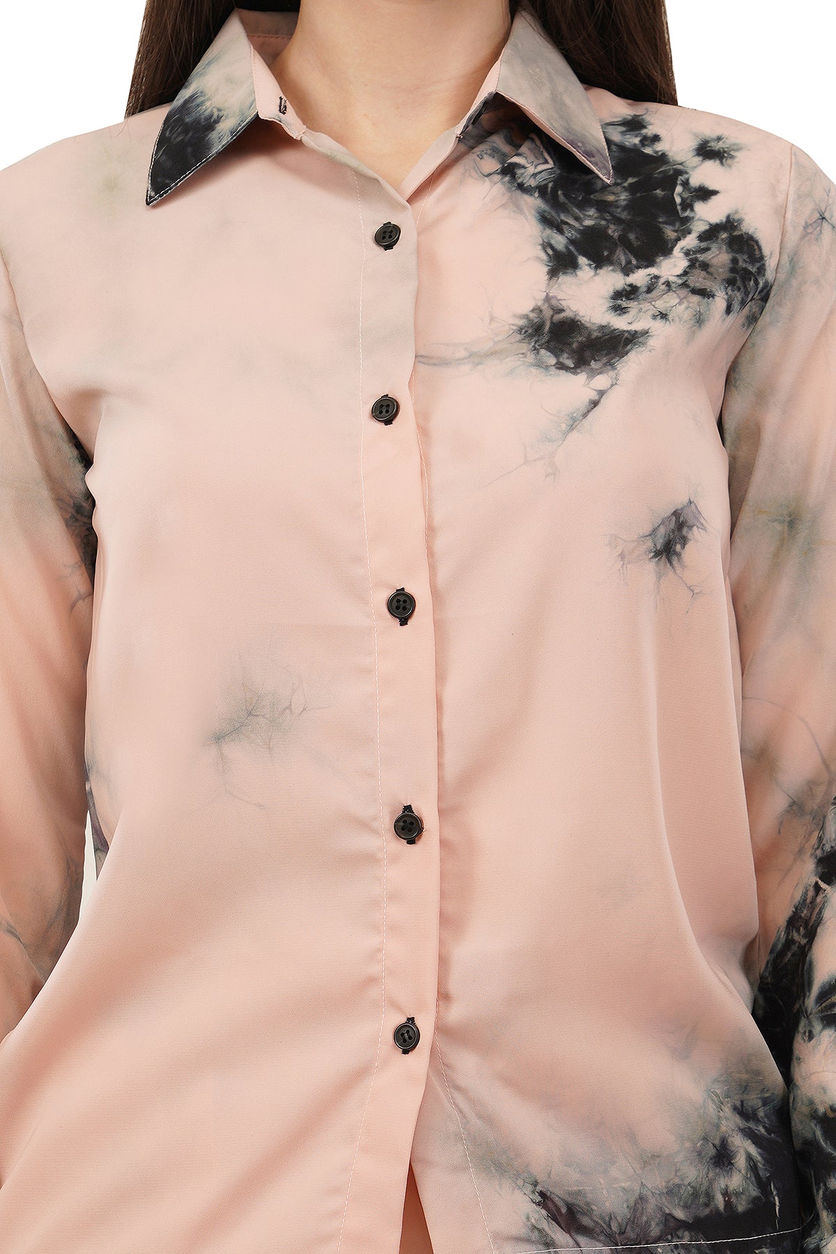 Pink Tie Dye Printed Imported Fabric Cord Set