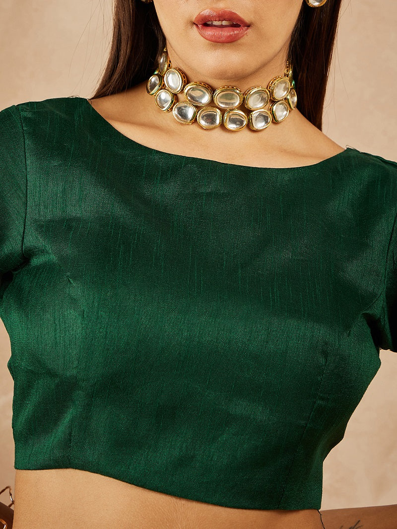 Designer Green Georgette Sequence Embroidered Saree