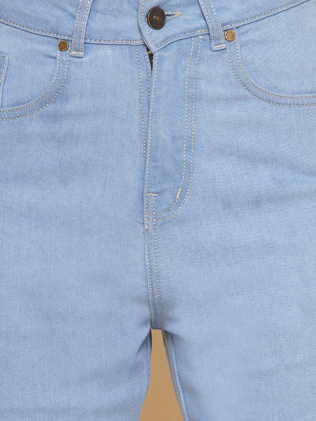 Women Boot Cut Jeans in Light Blue