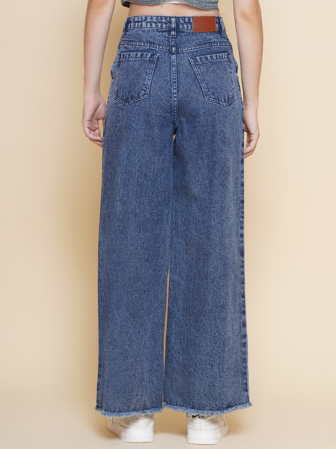 Women Wide Leg Denim In Blue