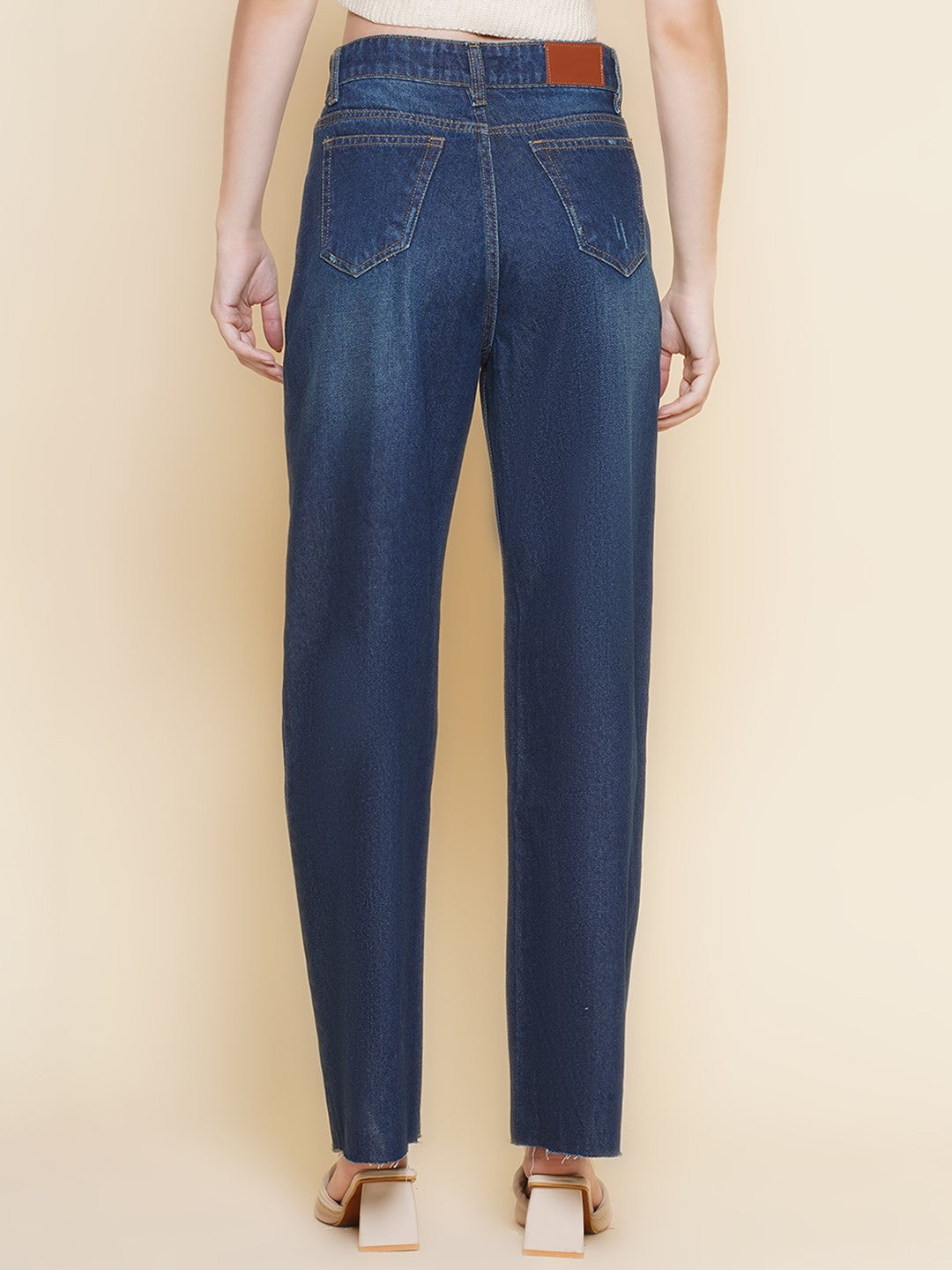 Women Wide Leg Jeans In Blue