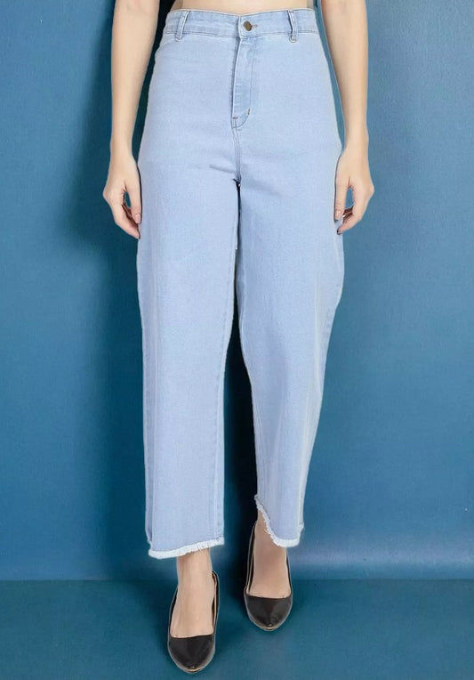 Women Straight Fit Light Blue Jeans